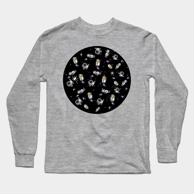 Sci Fi Animals in Space Long Sleeve T-Shirt by ellenhenryart